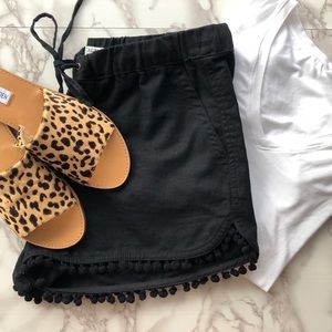 NWOT Jcrew Pom Pom Linen Shorts